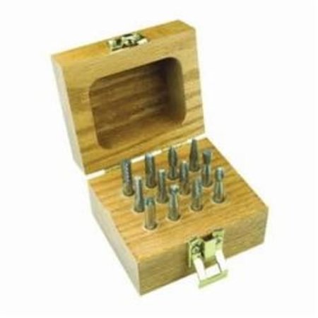 MORSE Burr Set, Series 5970 C150, 9 Piece, Double Cut, Solid Carbide Head, Bright, 18 Shank Diameter 59901